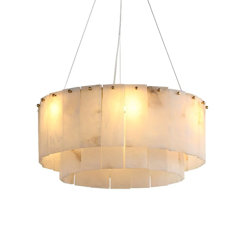 Copper & Alabaster Chandelier - Image 10