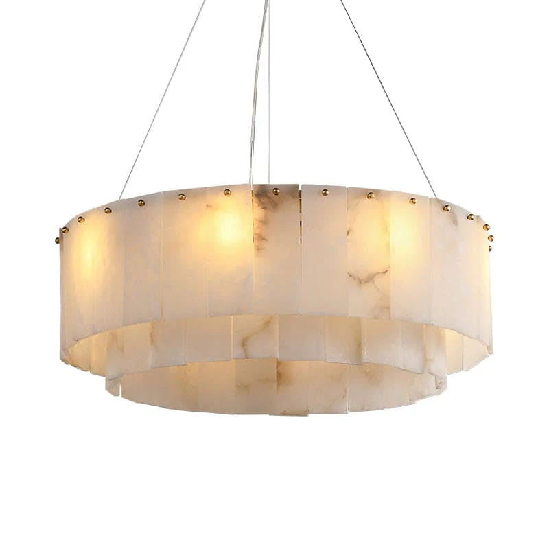 Copper & Alabaster Chandelier - Image 11