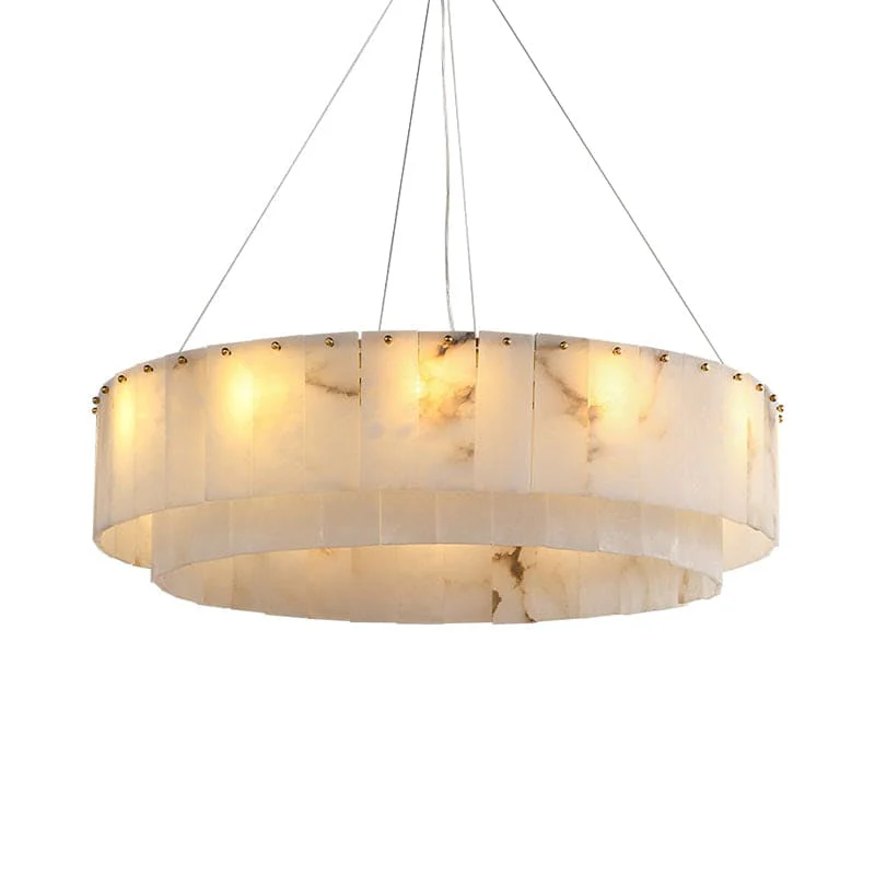 Copper & Alabaster Chandelier - Image 12