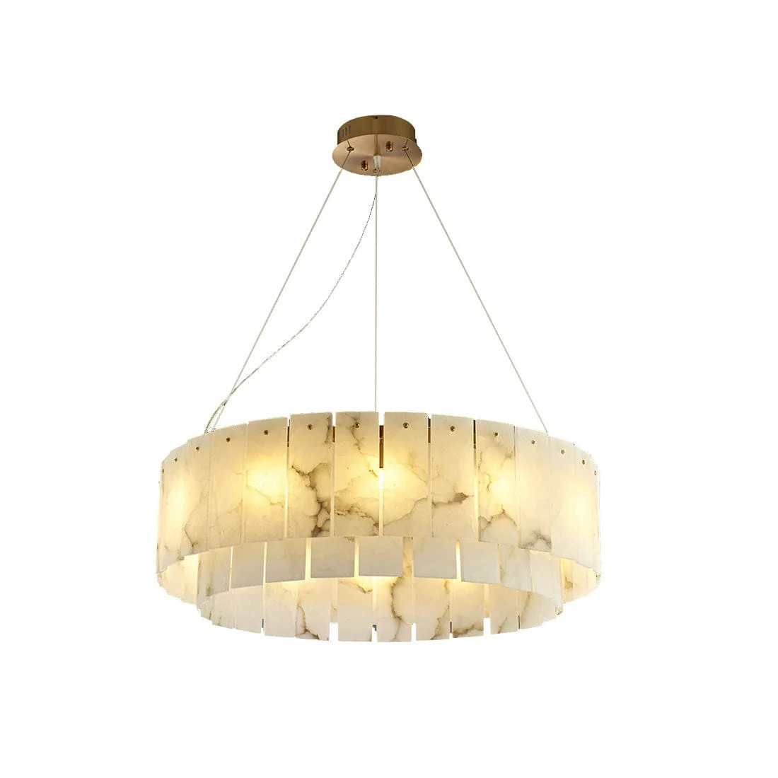 Copper & Alabaster Chandelier - Image 18