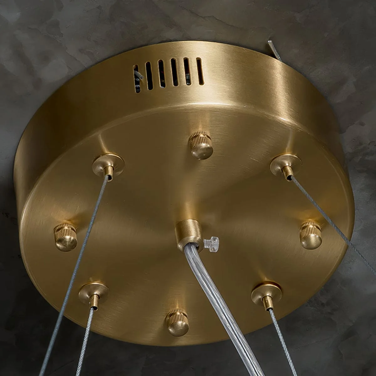 Copper & Alabaster Chandelier - Image 8