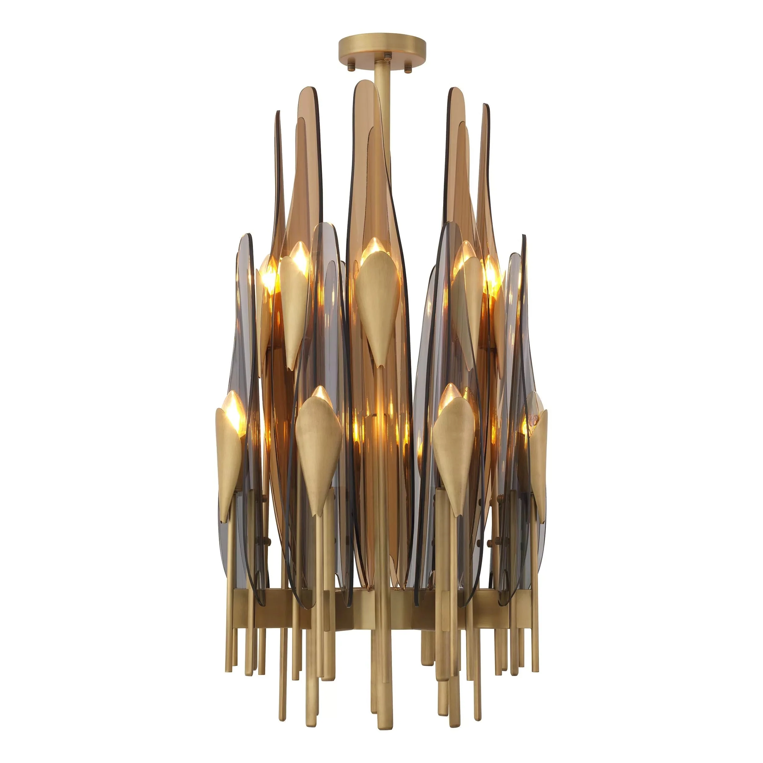 Sky Vertical Modern Brass Chandelier [Antique Brass/Bronze Highlight Finish) - Image 2