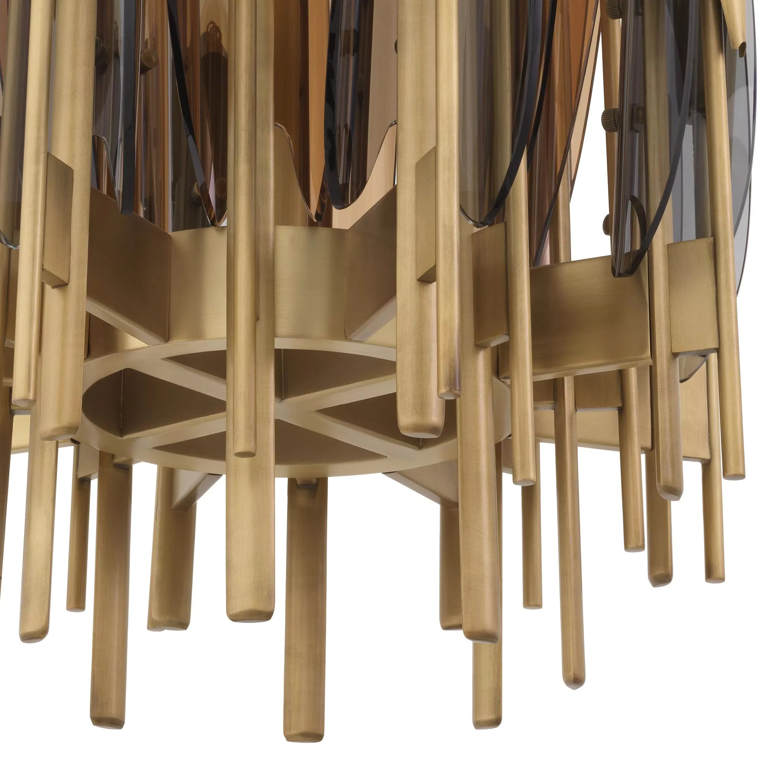 Sky Vertical Modern Brass Chandelier [Antique Brass/Bronze Highlight Finish) - Image 4