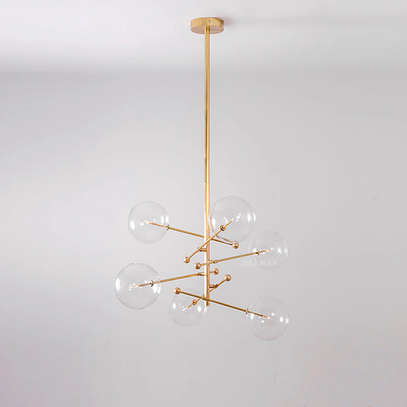RD15 6 - Light Modern Brass Chandelier 55.63" - Image 15