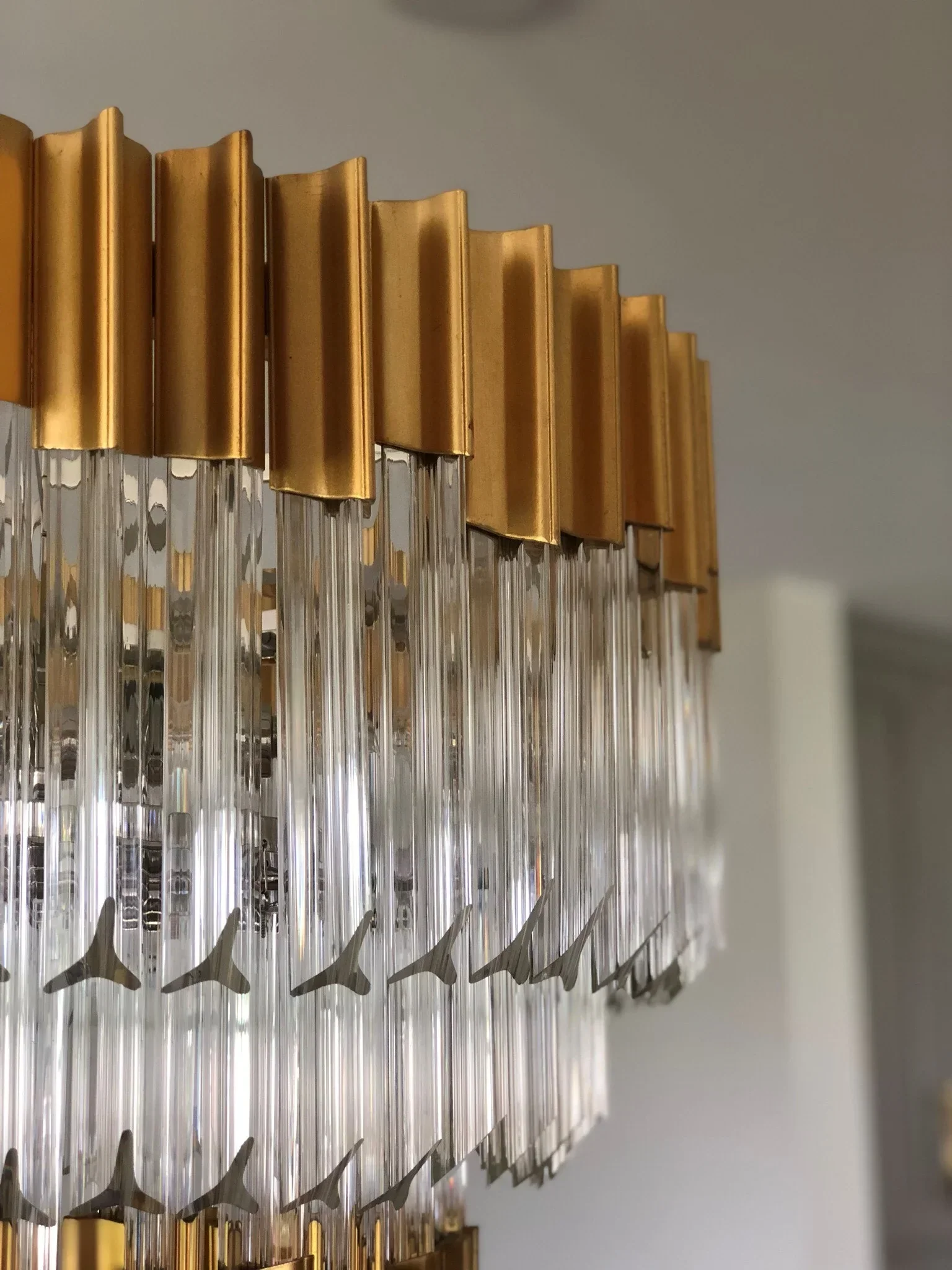 Charisma 17 Light Pendant Entry - Gold Leaf W Polished Stainless - Image 2