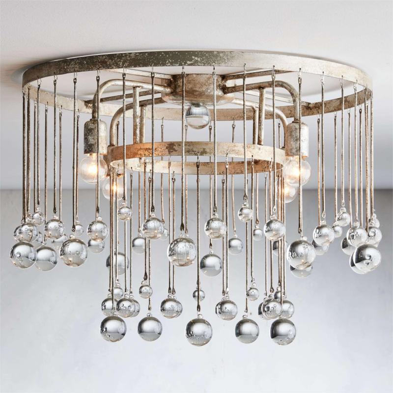 Aubrey Crystal Ball Flushmount Lamp - Image 4