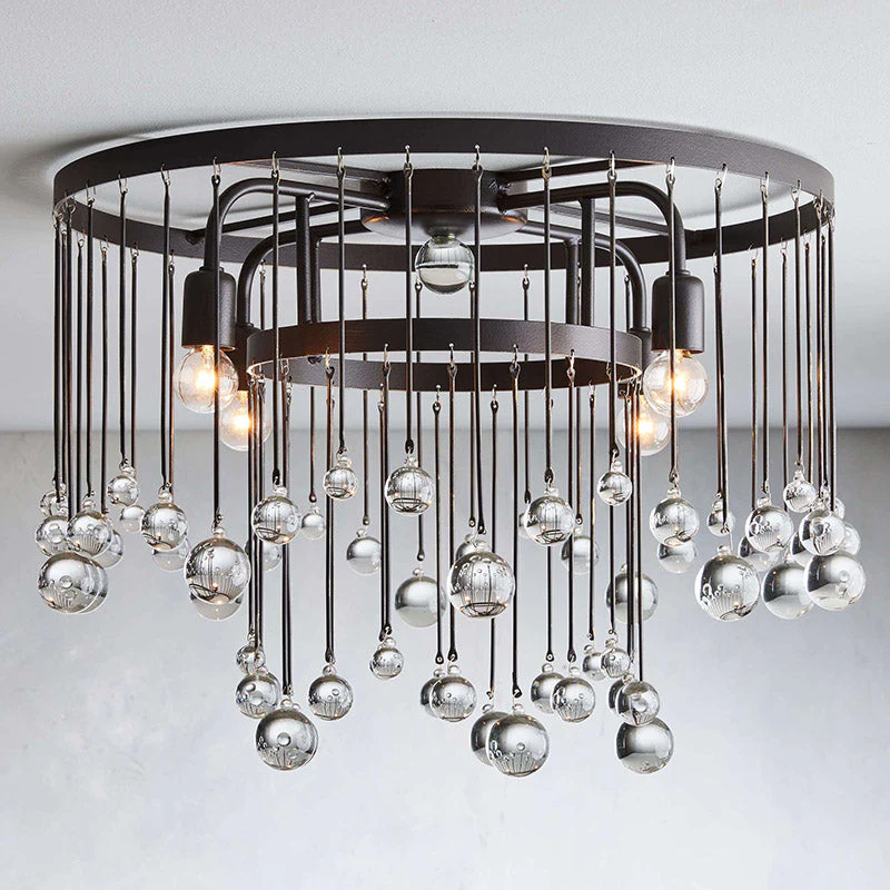 Aubrey Crystal Ball Flushmount Lamp - Image 5