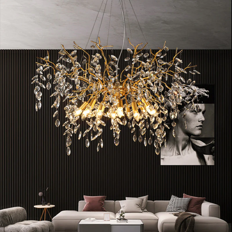 Crystal Raindrop Branch Chandelier 40" - Image 2