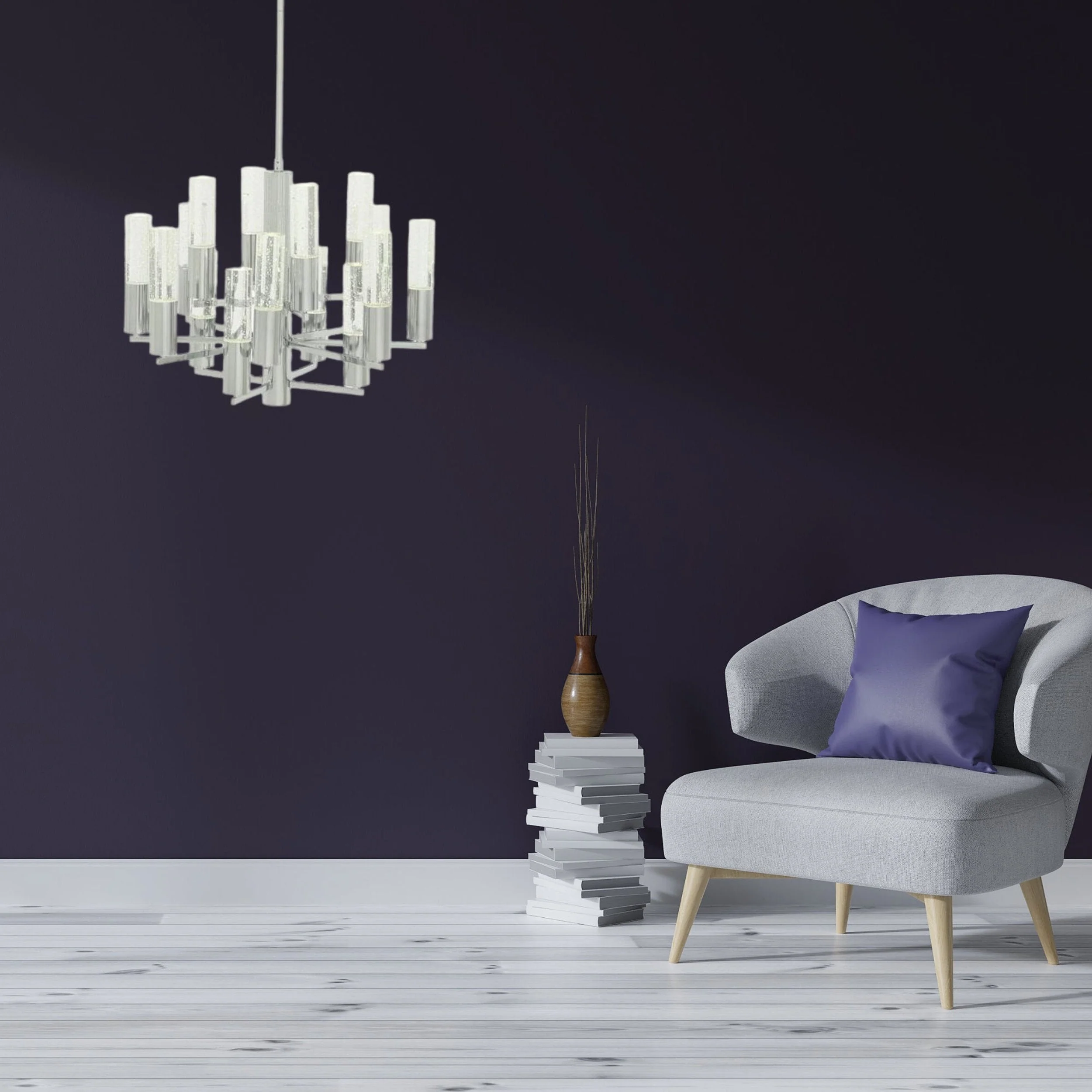 Crystal Cylinders Chandelier // 16 Lights // Dimmable - Image 3