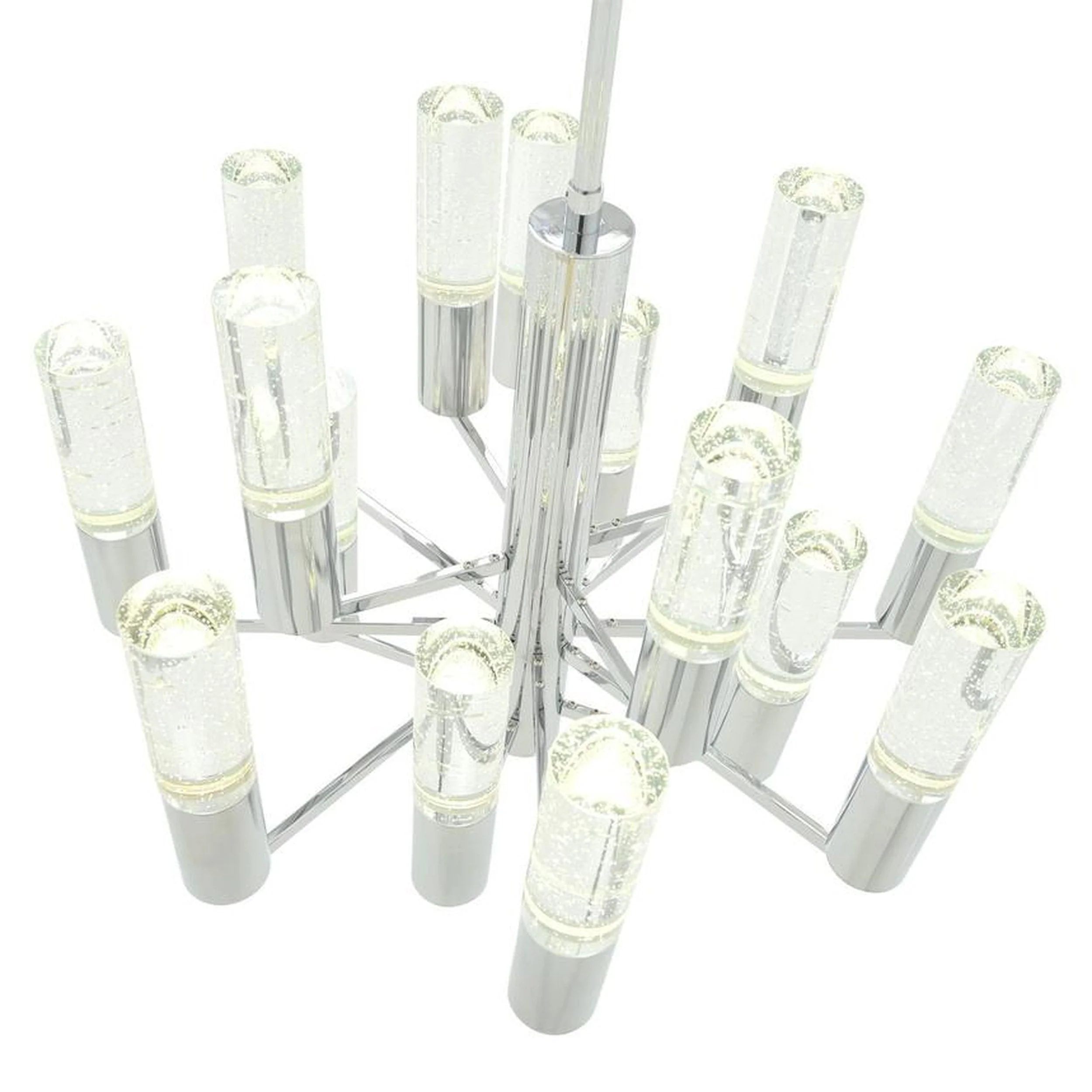 Crystal Cylinders Chandelier // 16 Lights // Dimmable - Image 5
