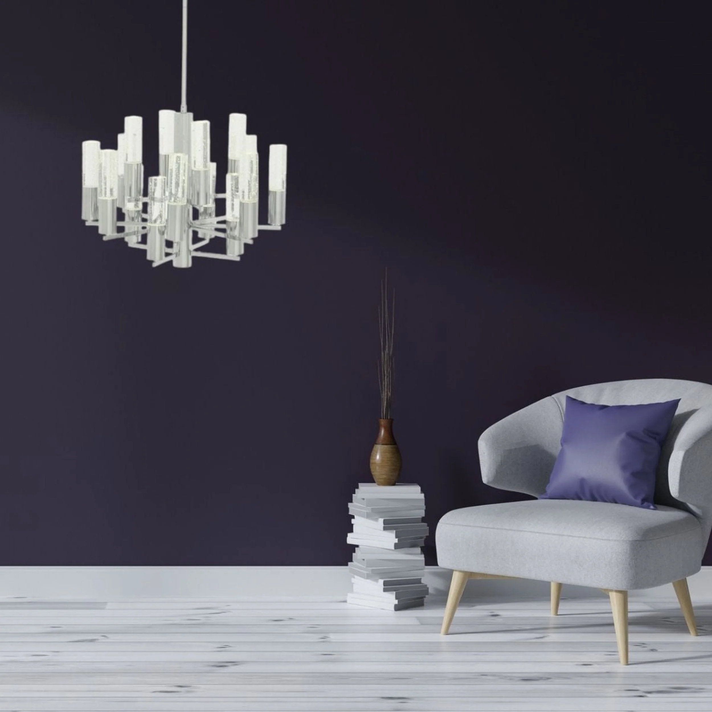 Crystal Cylinders Chandelier // 16 Lights // Dimmable - Image 9
