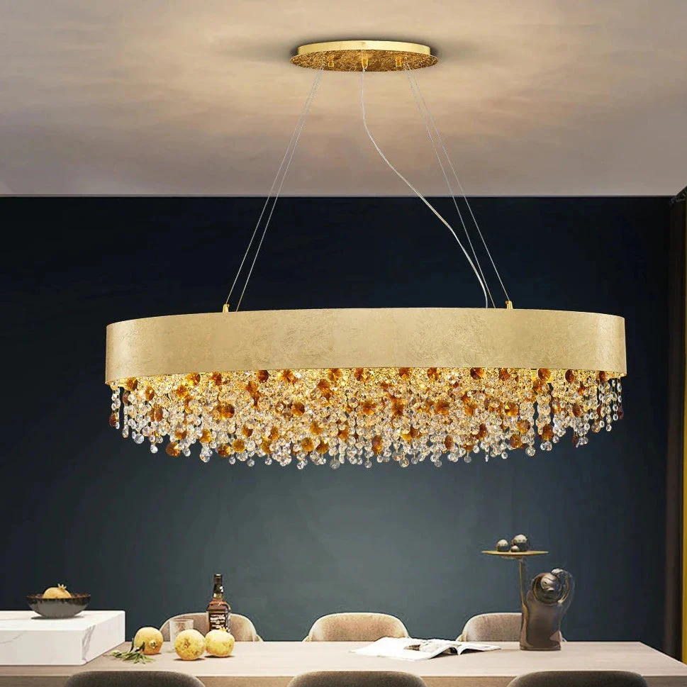 Avani Gold Plated Crystal Dining Room Chandelier - Image 2