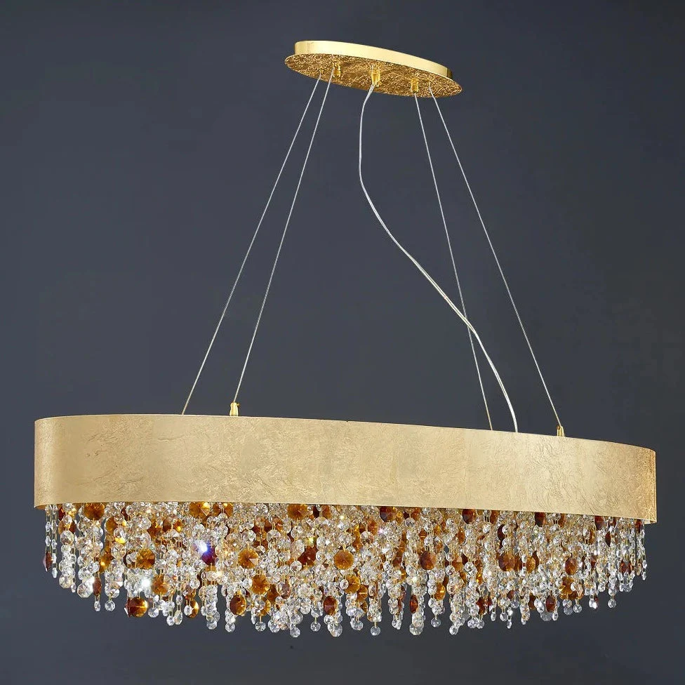 Avani Gold Plated Crystal Dining Room Chandelier - Image 8