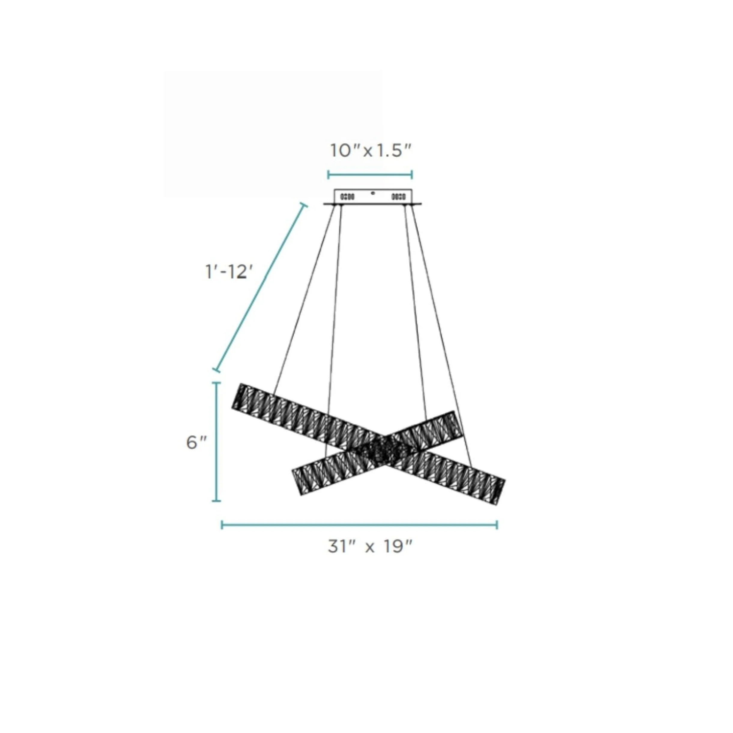 Crystal Elegance LED Chandelier // 2 Ovals - Image 5