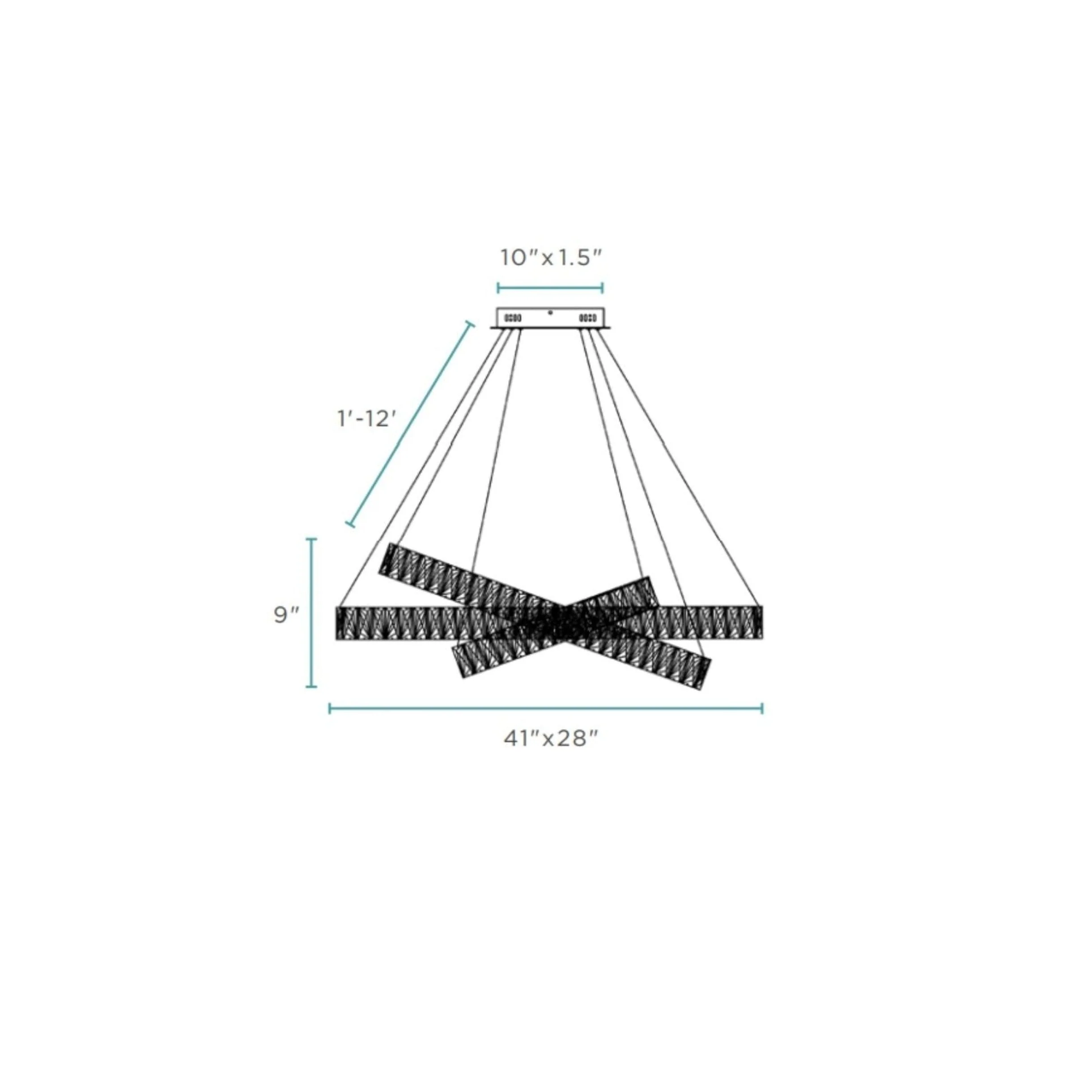 Crystal Elegance LED Chandelier // 3 Ovals - Image 4