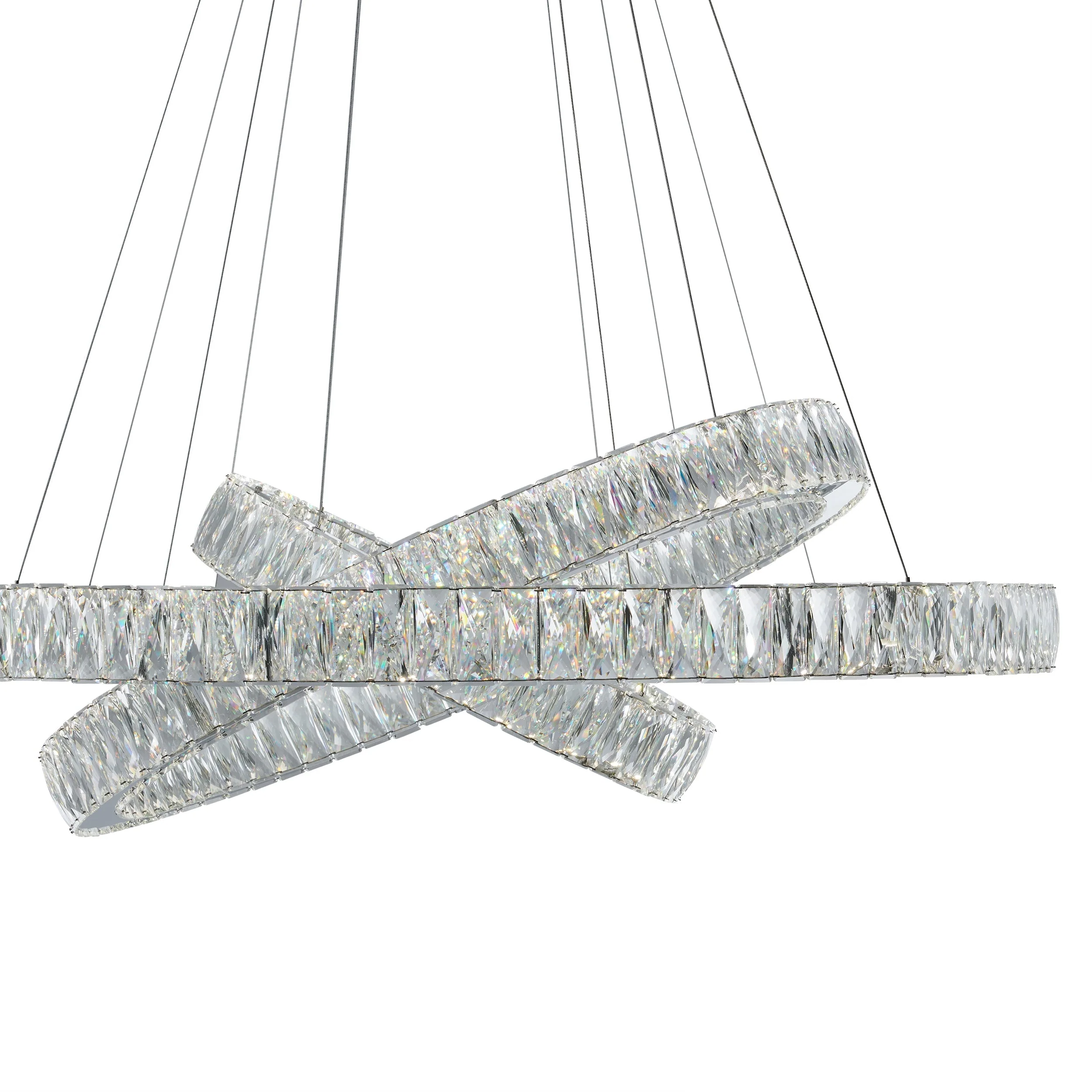 Crystal Elegance Three Ring Chandelier - Image 3