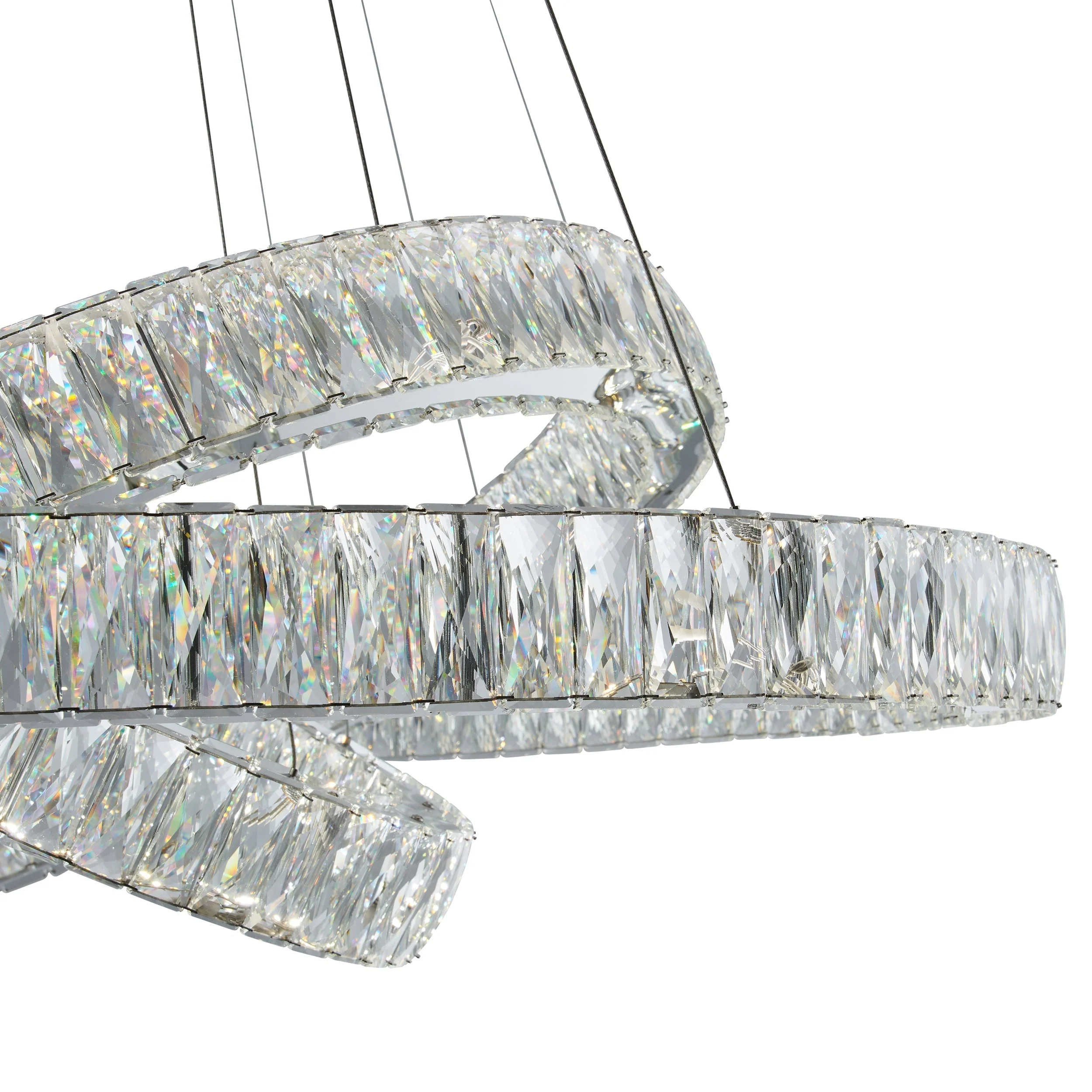 Crystal Elegance Three Ring Chandelier - Image 4