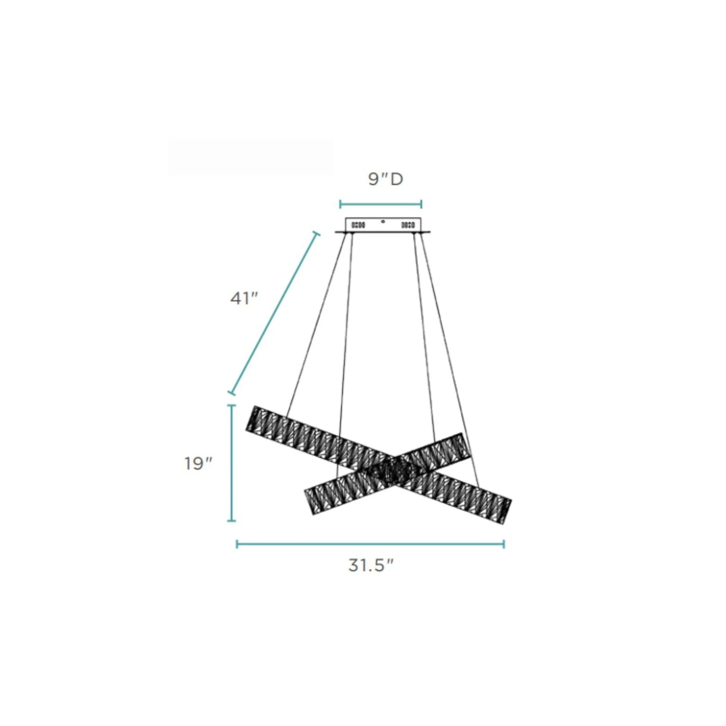 Crystal Elegance Three Ring Chandelier - Image 5