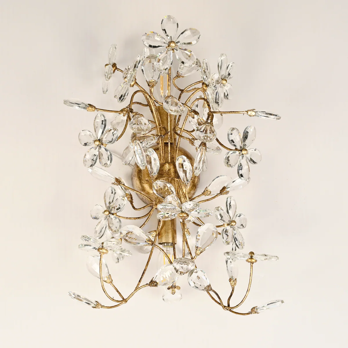 Crystal Flowers Fiore 2-Light Wall Sconce - Image 12