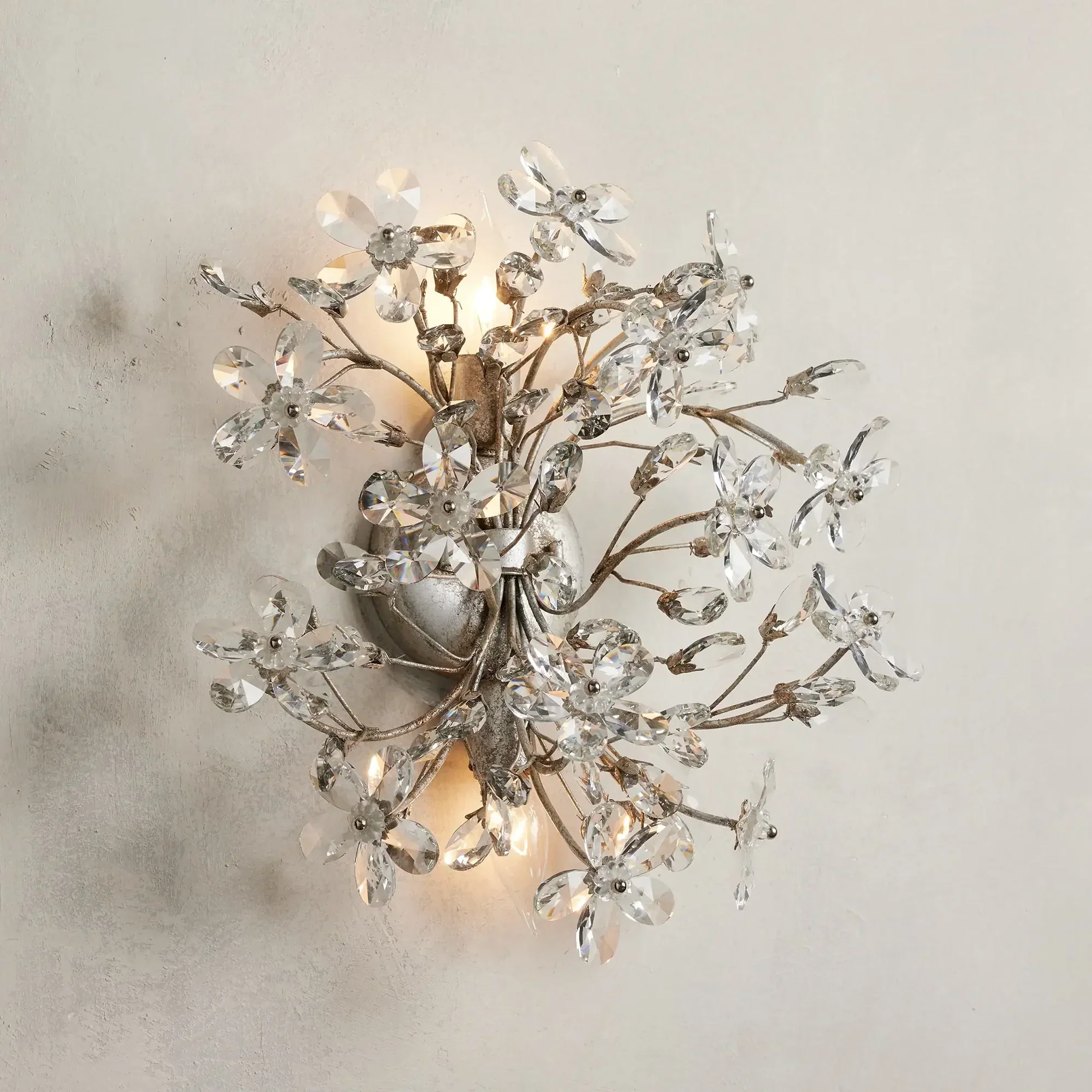 Crystal Flowers Fiore 2-Light Wall Sconce - Image 17