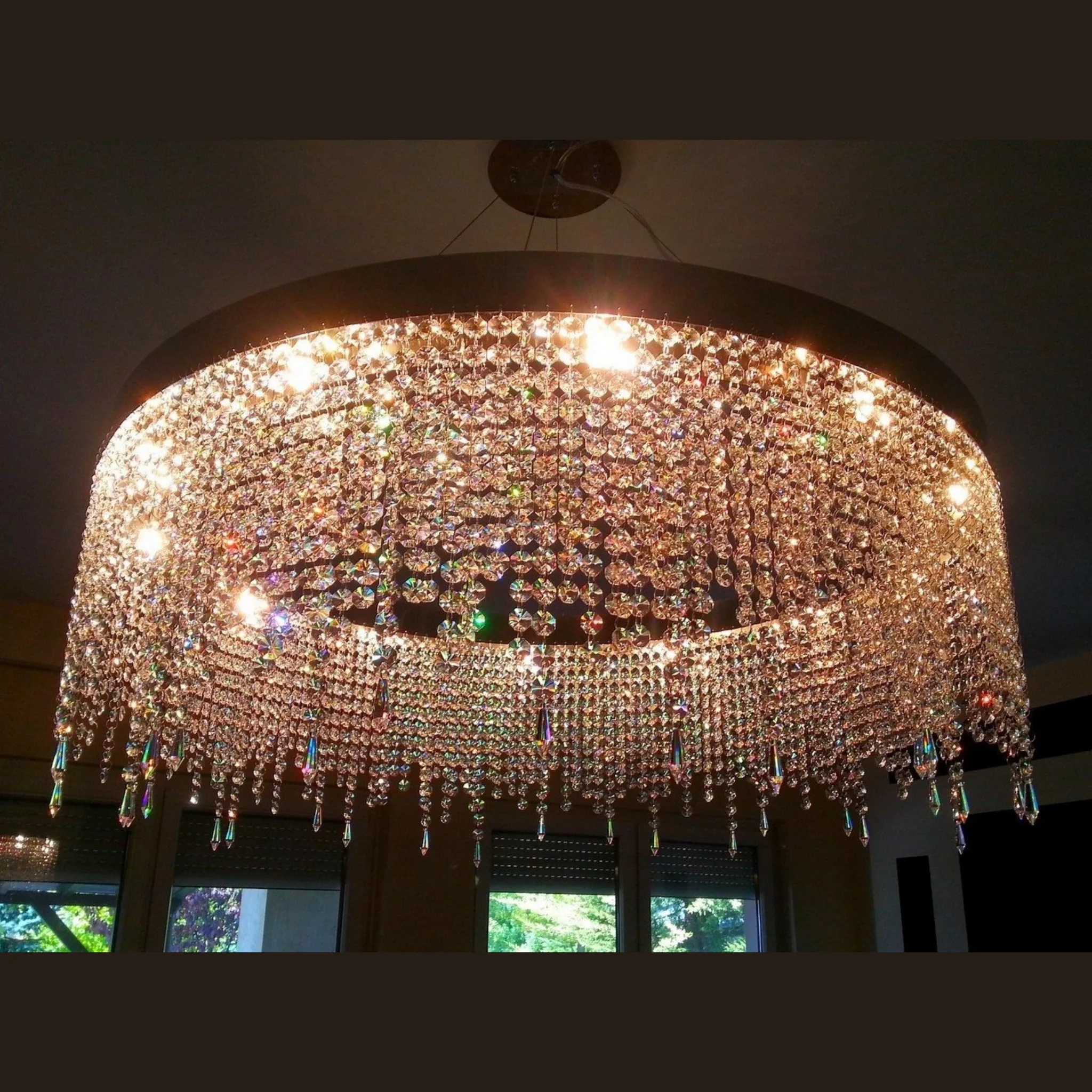Crystal Rain Modern Glass Chandelier - Luchiante - Image 2