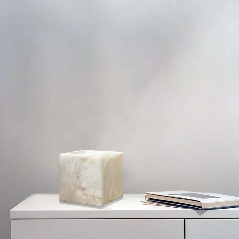 Cube Alabaster Table Lamp - Image 5
