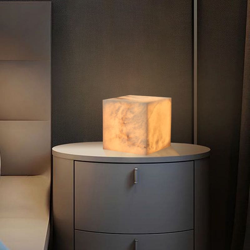 Cube Alabaster Table Lamp - Image 8