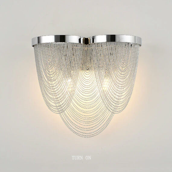 Curt Modern Chain Tassel Wall Sconce - Image 5