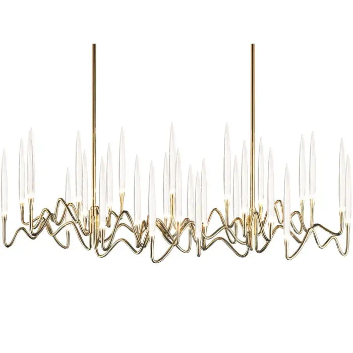 Custom Size Pezzo Crystal Long Chandelier L70'' - Image 17