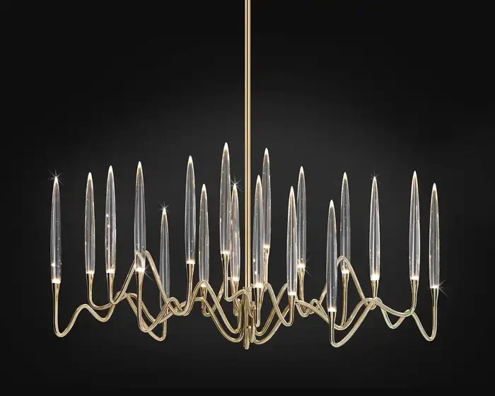 Custom Size Pezzo Crystal Long Chandelier L70'' - Image 21