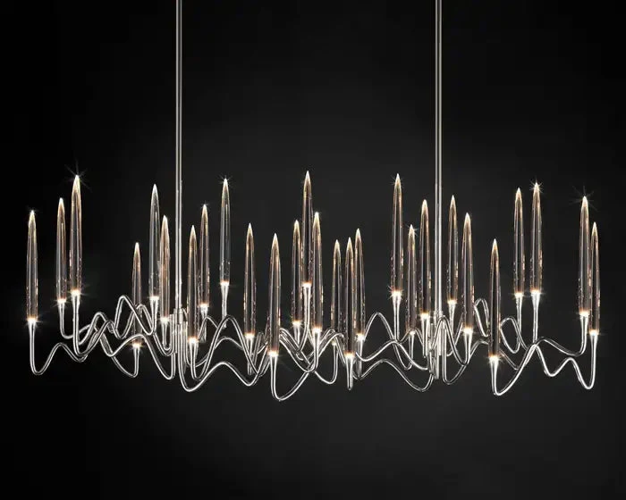 Custom Size Pezzo Crystal Long Chandelier L70'' - Image 29