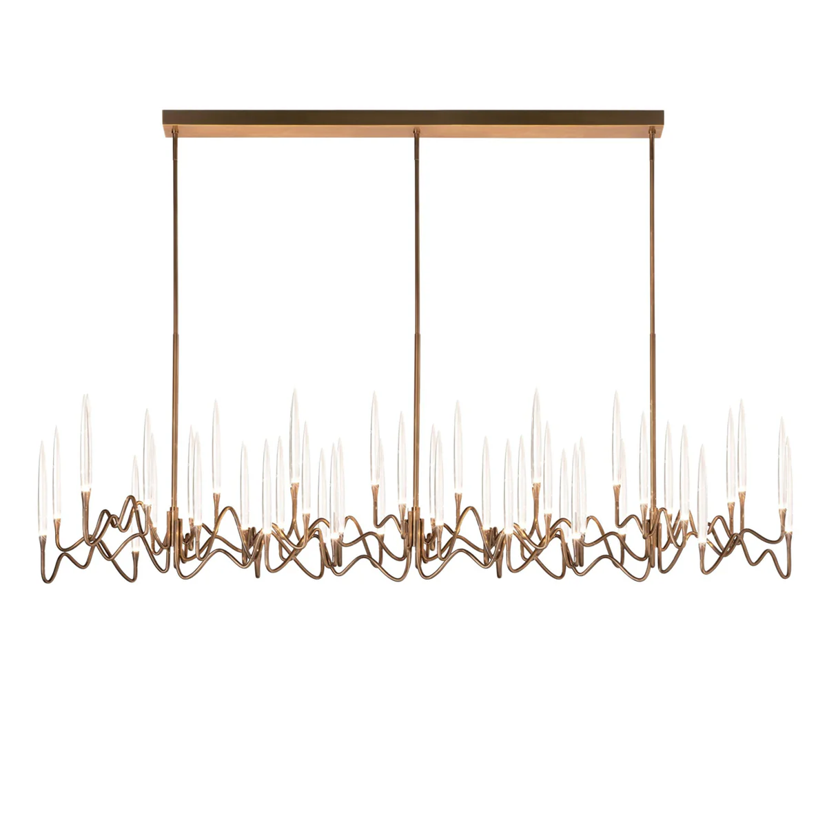Custom Size Pezzo Crystal Long Chandelier L70'' - Image 30