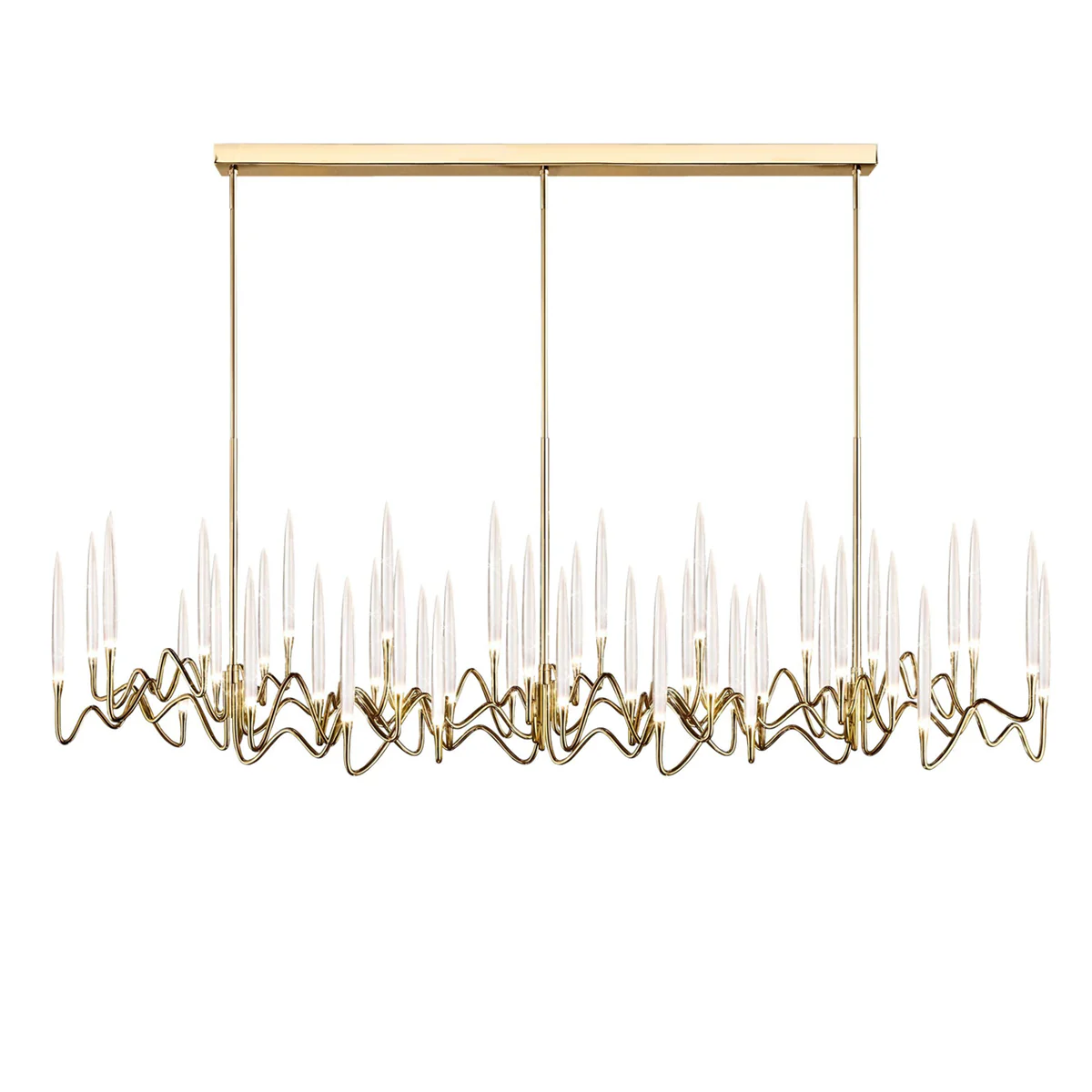 Custom Size Pezzo Crystal Long Chandelier L70'' - Image 31