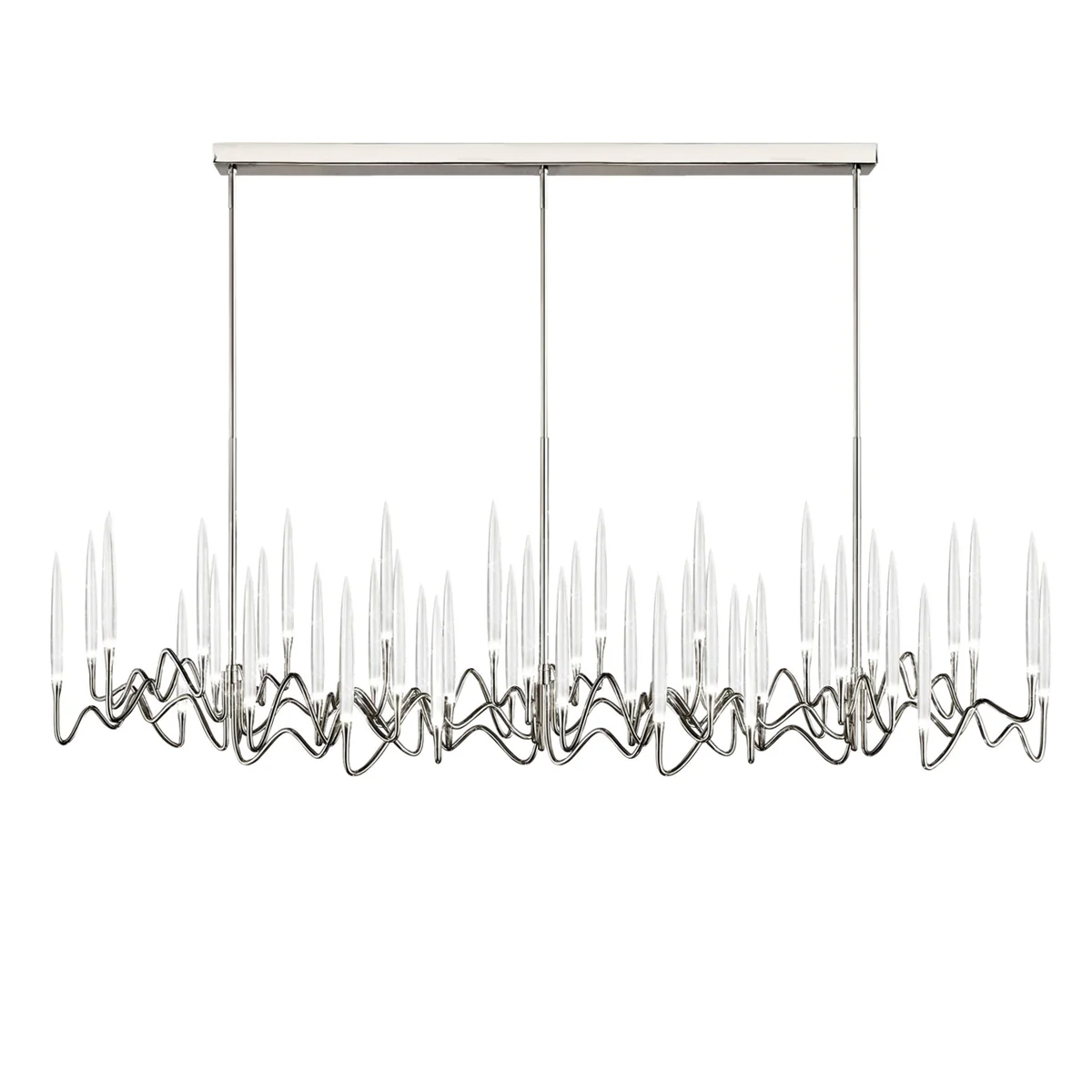 Custom Size Pezzo Crystal Long Chandelier L70'' - Image 32