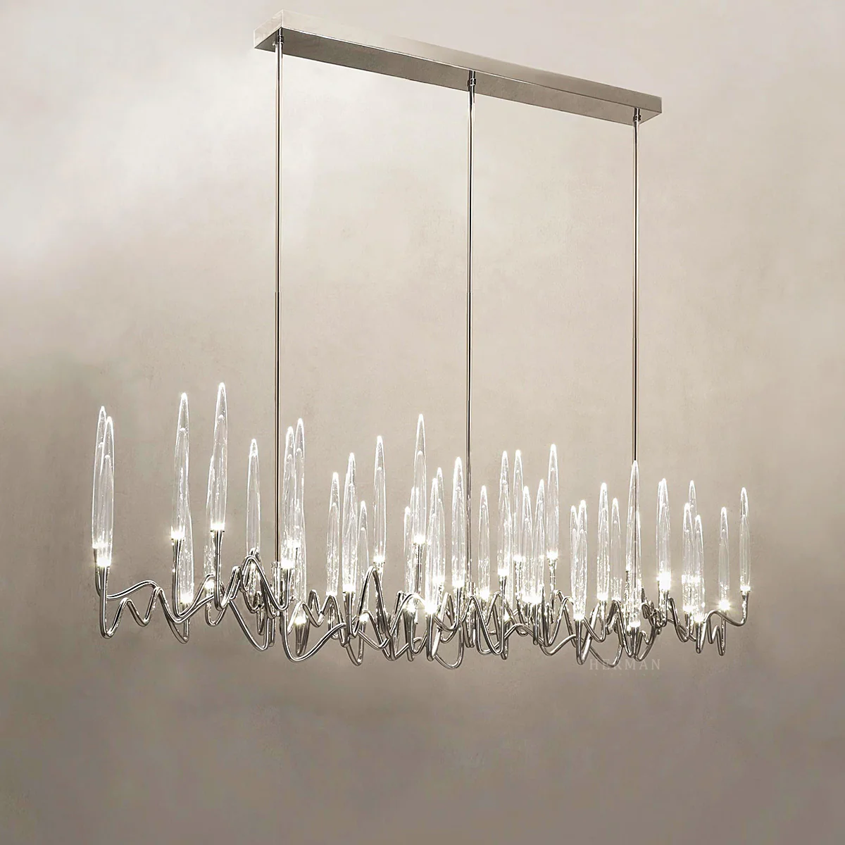 Custom Size Pezzo Crystal Long Chandelier L70'' - Image 33