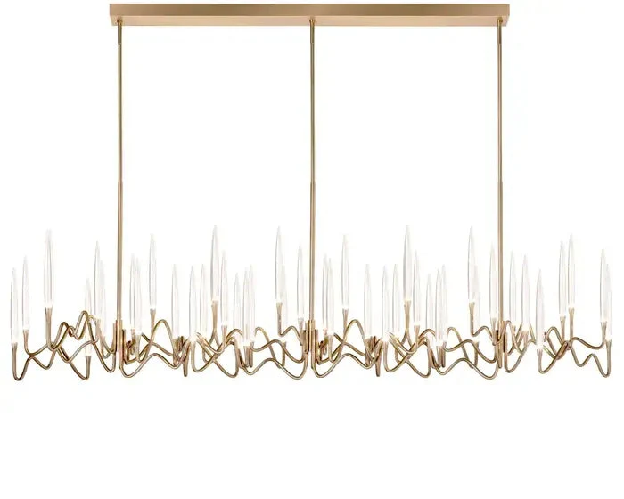 Custom Size Pezzo Crystal Long Chandelier L70'' - Image 7