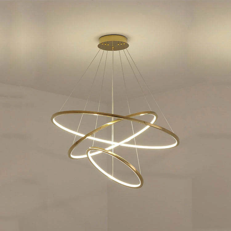 Custome Color Modern Bronze Multi Rings Chandelier - Image 2