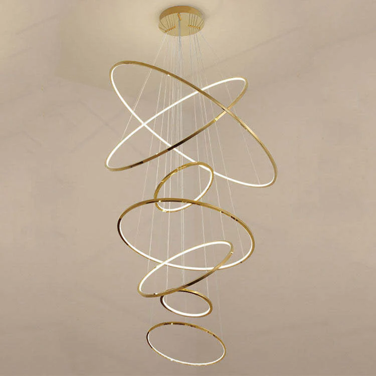 Custome Color Modern Bronze Multi Rings Chandelier - Image 6