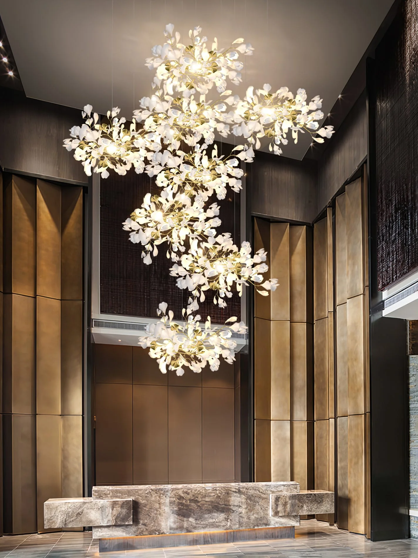 Gingko Leaves Chandelier - Image 106