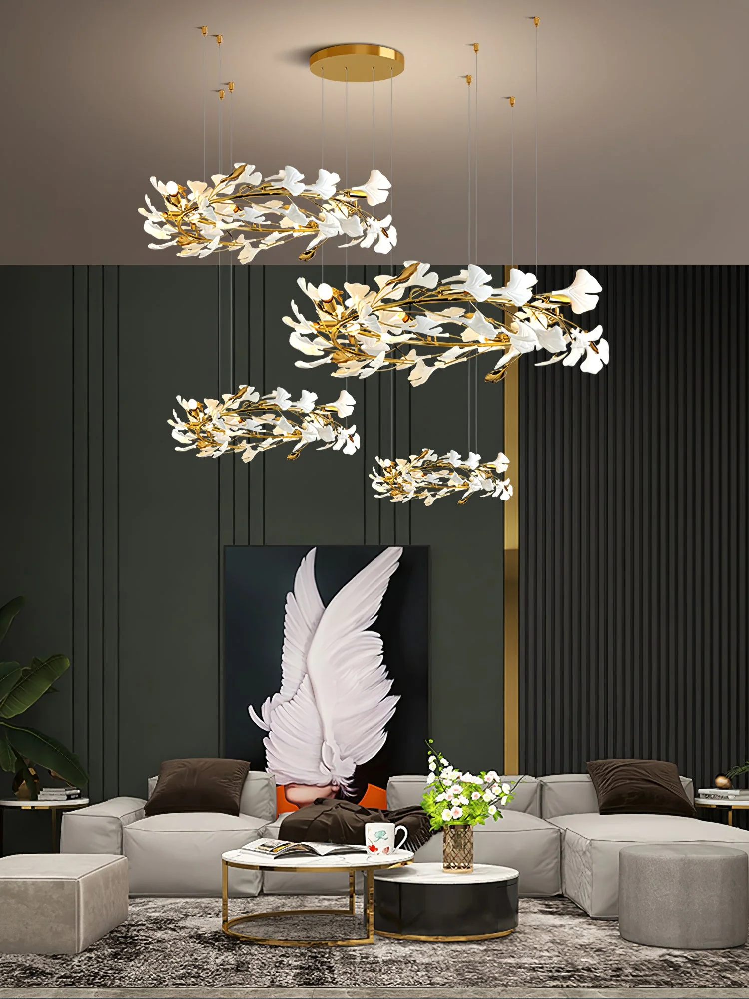 Gingko Leaves Chandelier - Image 108