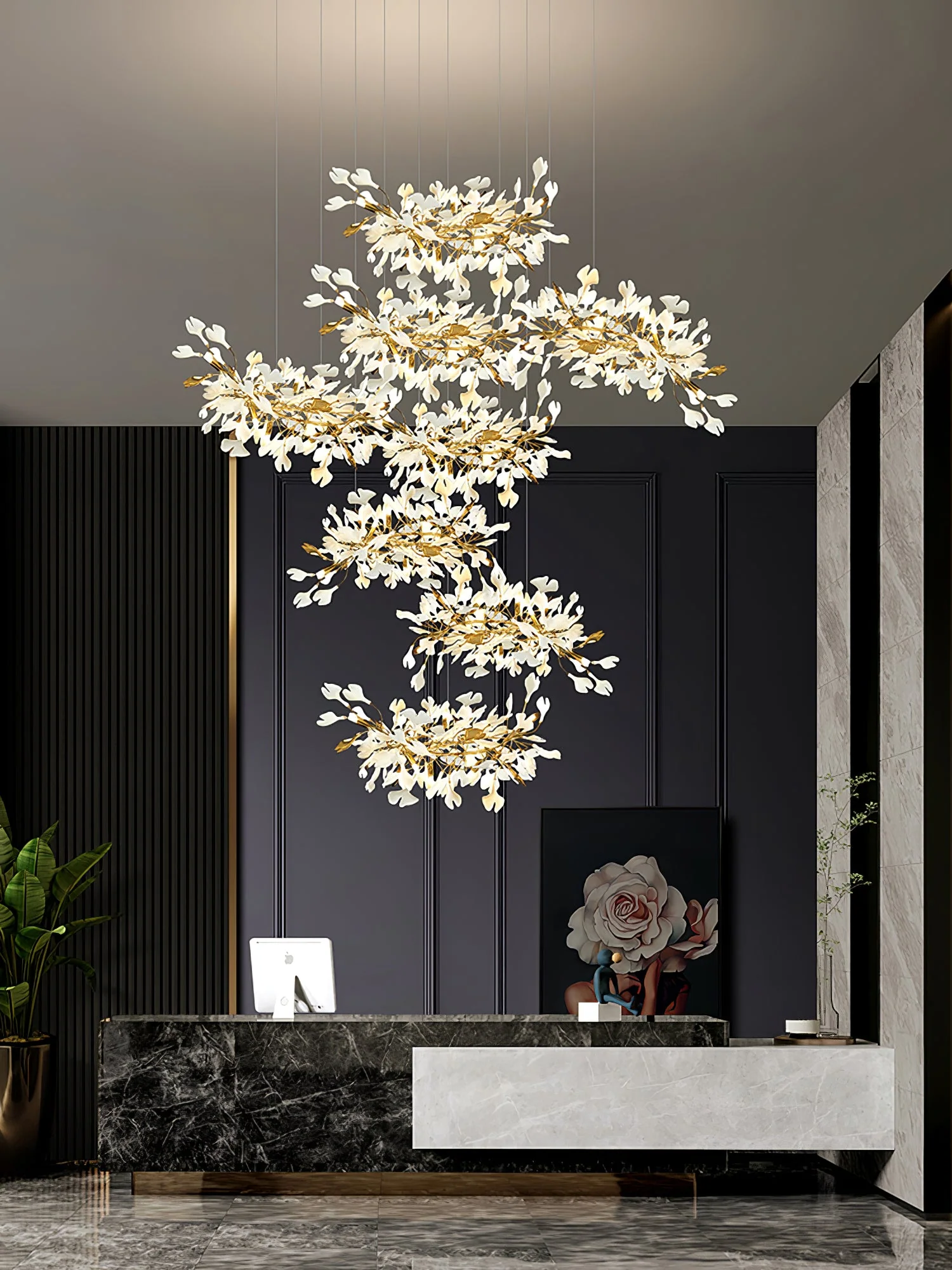 Gingko Leaves Chandelier - Image 109