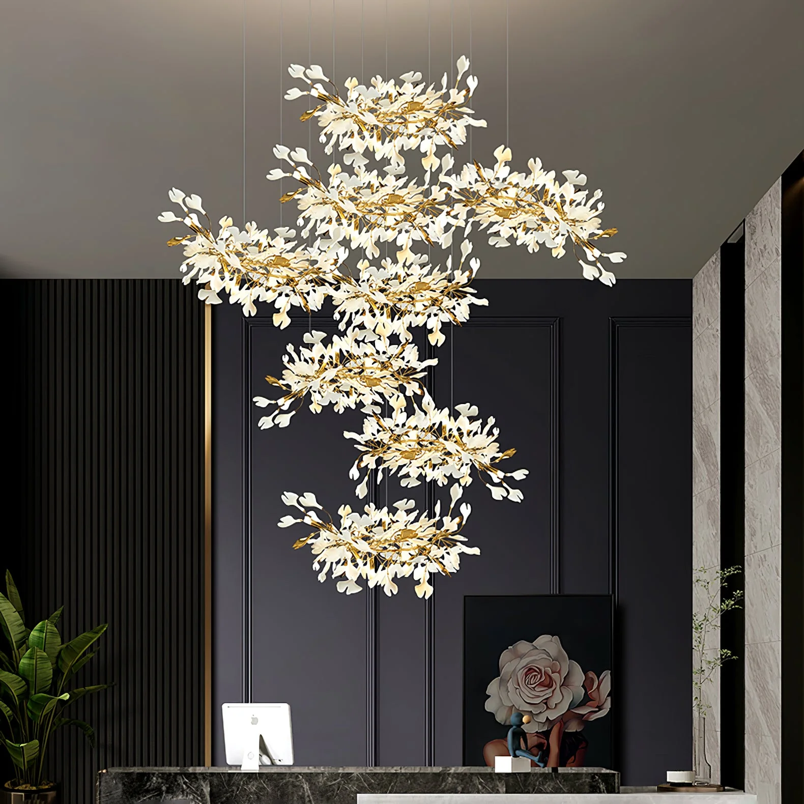 Gingko Leaves Chandelier - Image 110