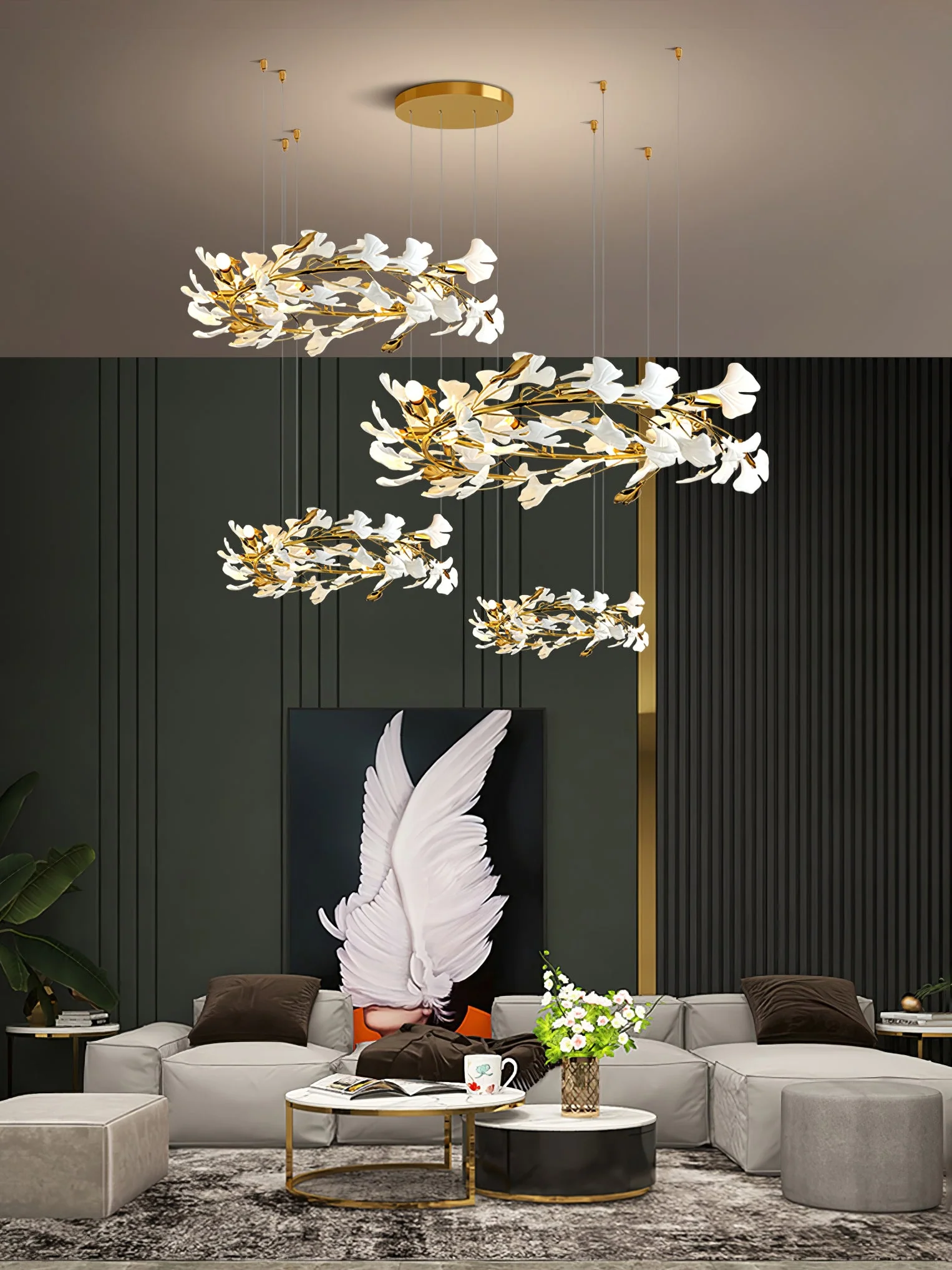 Gingko Leaves Chandelier - Image 123