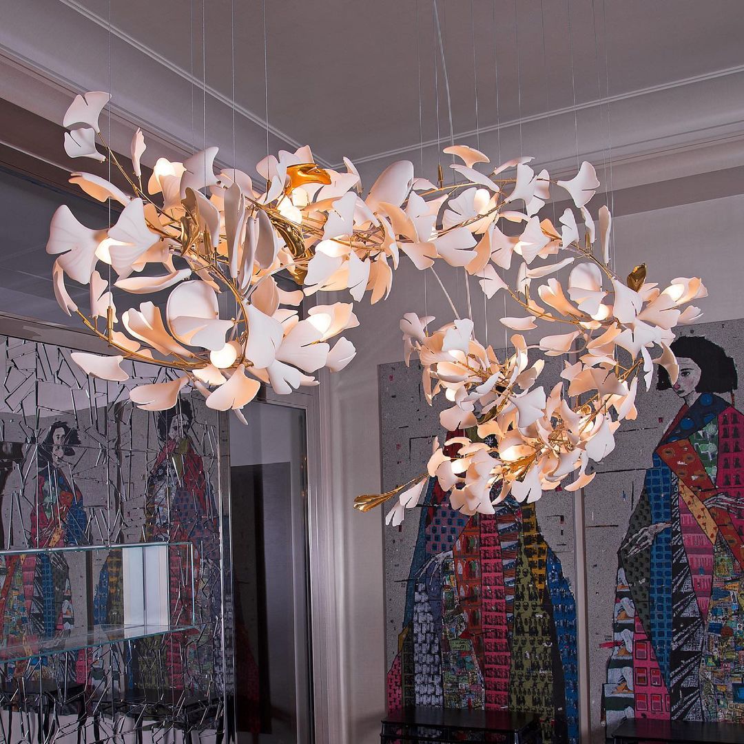 Gingko Leaves Chandelier - Image 86