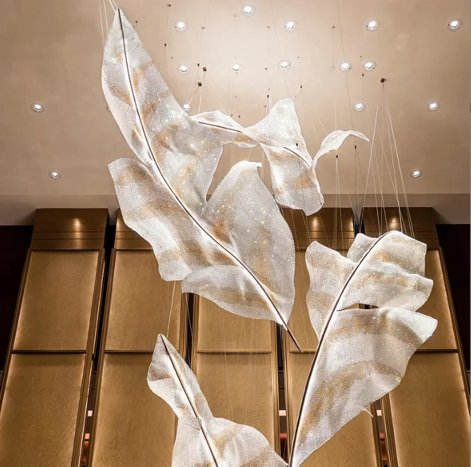 Customized Hotel Lobby Crystal Chandelier Luxury Stars Chandelier Pendant Lighting For Projects - Image 2