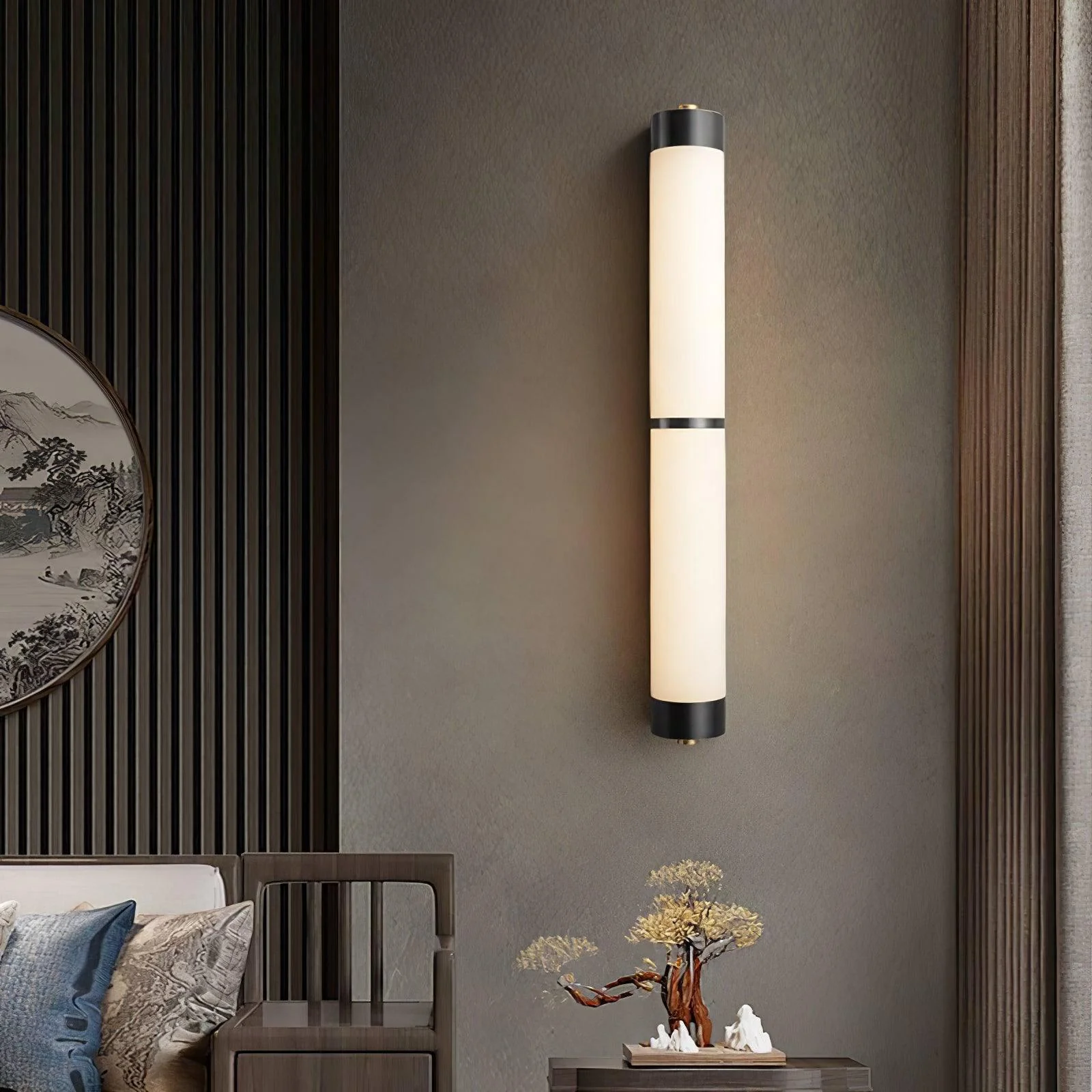 Cylindra Alabaster Brass Wall Light - Image 16