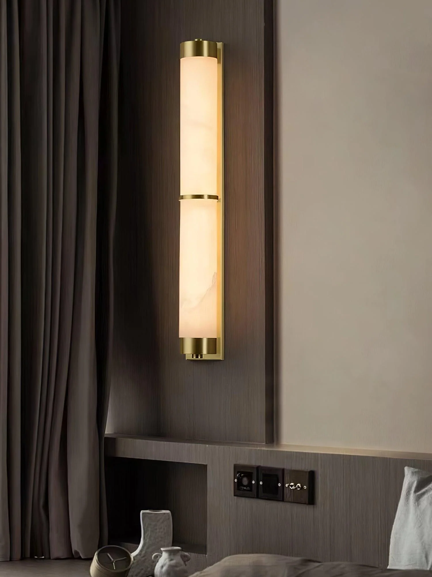 Cylindra Alabaster Brass Wall Light - Image 27