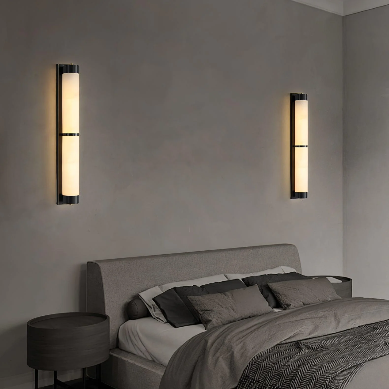 Cylindra Alabaster Brass Wall Light - Image 34
