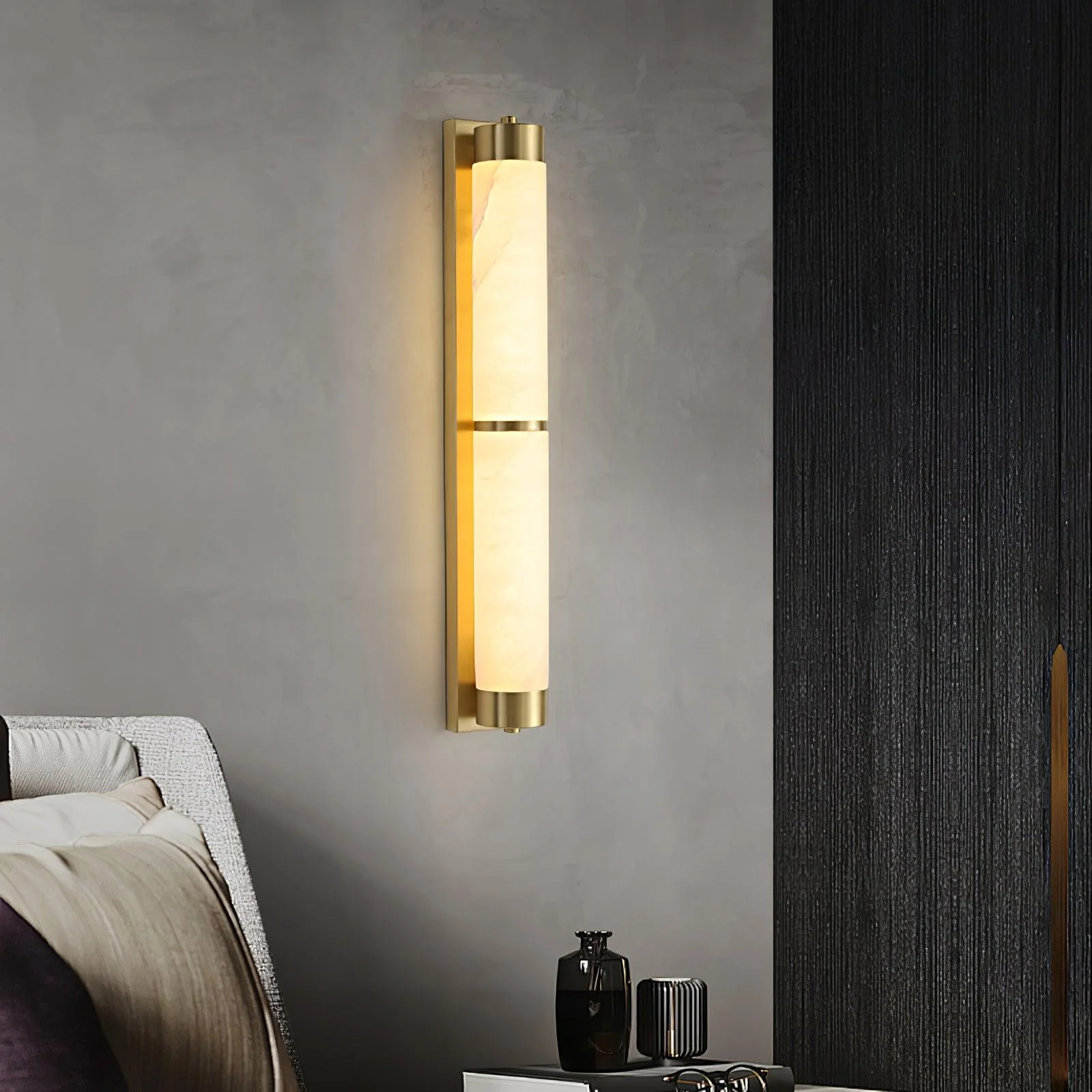 Cylindra Alabaster Brass Wall Light - Image 40