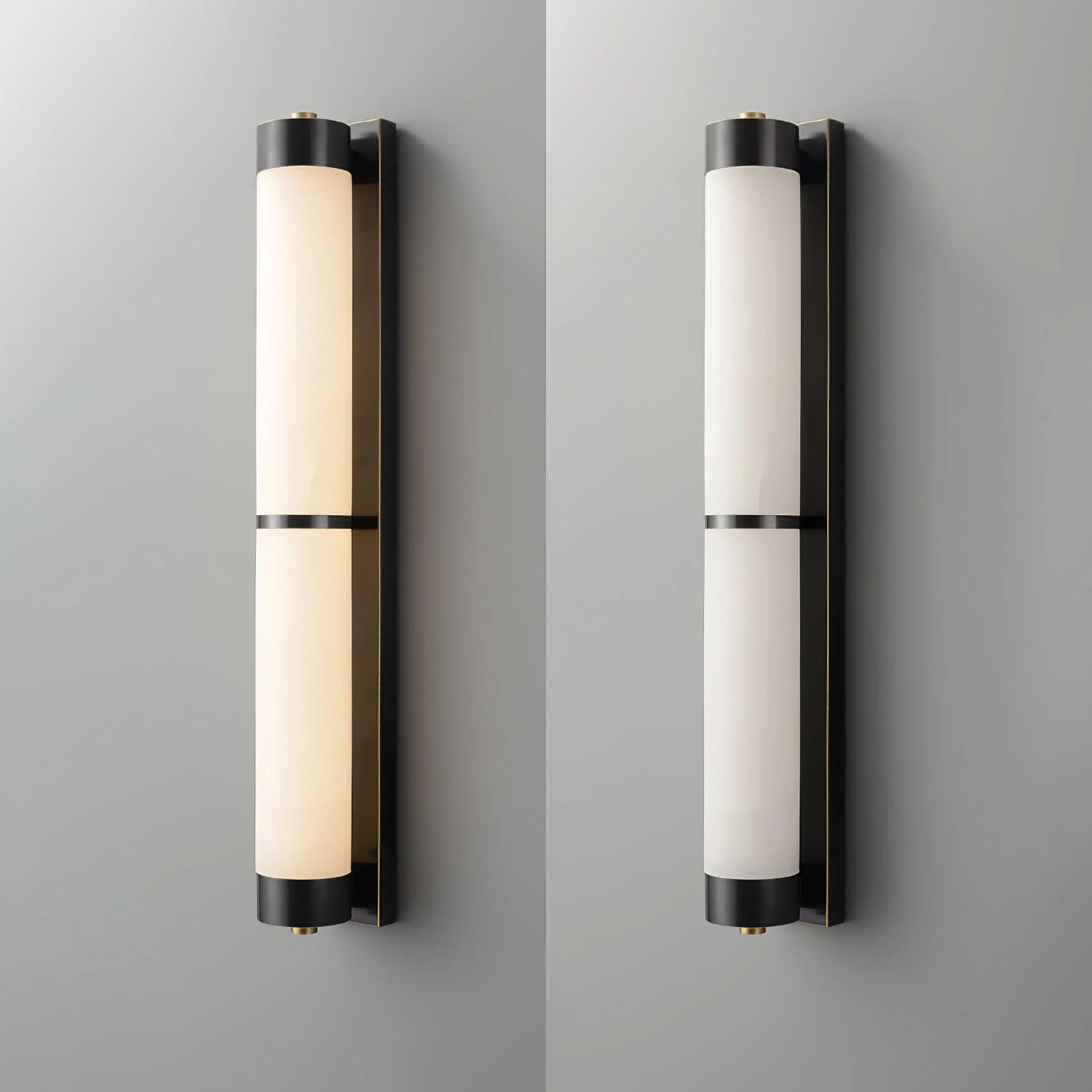 Cylindra Alabaster Brass Wall Light - Image 5